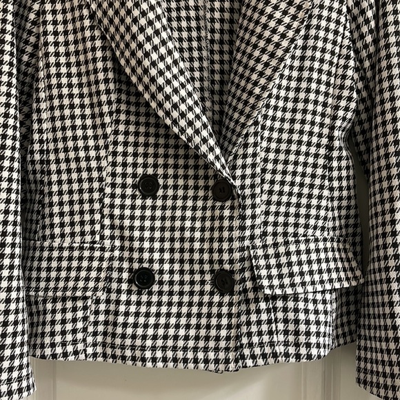 Shein Houndstooth Black and White Blazer size M - Picture 6 of 13